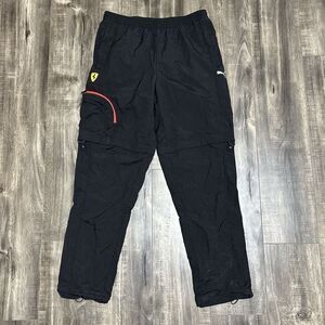 Puma Scuderia Ferrari Men's Black Convertible Cargo Pants‎ Size L